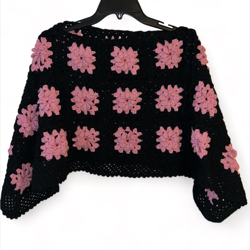 Unique Floral Capelet Crochet Handmade